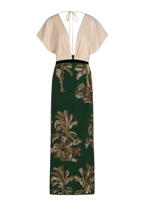 Johanna Ortiz Night Steps Silk-Blend Maxi Dress - Moda Operandi