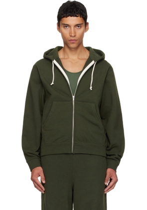 Veneda Carter SSENSE Exclusive Green Zip-Up Hoodie