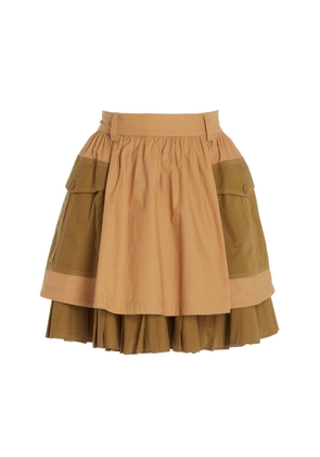 Ulla Johnson Jaqueline Pleated Cotton Mini Skirt - Moda Operandi