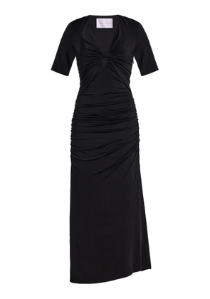 Carolina Herrera Ruched Jersey Midi Dress - Moda Operandi