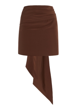 Prada Silk Crepe de Chine Mini Wrap Skirt - Moda Operandi