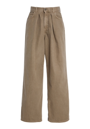 HAIKURE Candy Pleated Stretch Low-Rise Wide-Leg Jeans - Moda Operandi