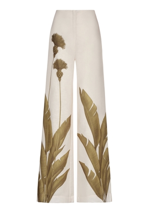 Andres Otalora Pasional Dandelion-Printed Wide-Leg Pants - Moda Operandi