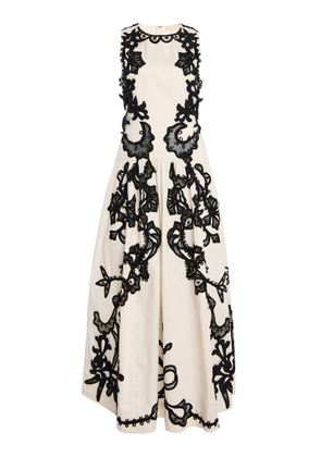 Ulla Johnson Sonali Embroidered Cotton Midi Dress - Moda Operandi