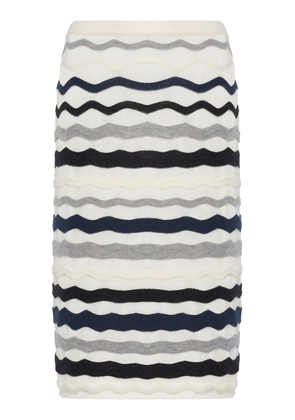 Bottega Veneta Wavy-Knit Cotton-Blend Midi Skirt - Moda Operandi