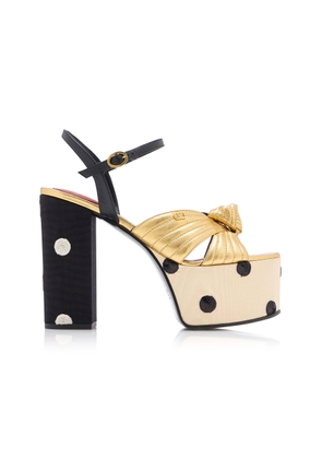 Valentino Garavani Twist-Detailed Leather Platform Sandals - Moda Operandi