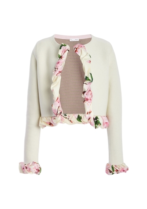 Oscar de la Renta Ruffled Knit Cardigan - Moda Operandi