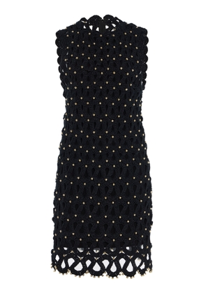 Carolina Herrera Embellished Cotton-Wave Crocheted Midi Dress - Moda Operandi