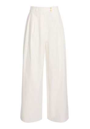 Jenni Kayne Newport High-Rise Cotton Wide-Leg Pants - Moda Operandi