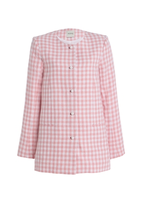 Posse Exclusive Riviera Rio Checked Linen Jacket - Moda Operandi
