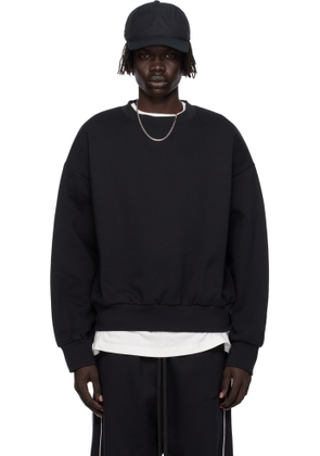 Fear of God ESSENTIALS Black Classic Fit Fleece Crewneck Sweatshirt