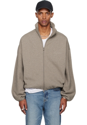 Fear of God ESSENTIALS Brown Modern Fit Fleece Track Jacket