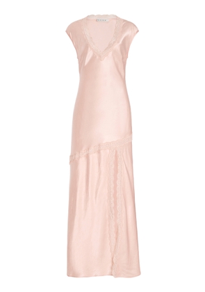 Third Form Exclusive Lace-Detailed Crushed-Satin Maxi Slip Dress - Moda Operandi