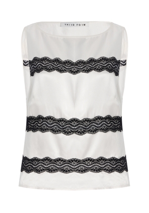 Third Form Exclusive Lace-Inset Satin Top - Moda Operandi