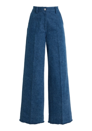 Michael Kors Collection Cropped Wide-Leg Frayed Jeans - Moda Operandi