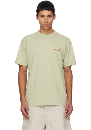 Carhartt Work In Progress Green American Script T-shirt