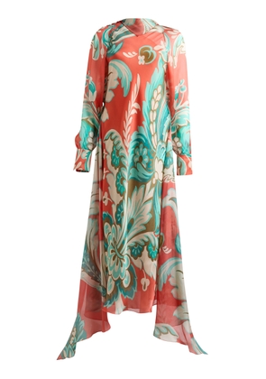 Etro Patterned Silk Midi Dress - Moda Operandi