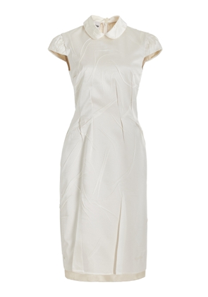 Miu Miu Crushed Silk Satin Midi Dress - Moda Operandi