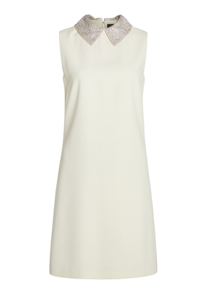 Versace La Vacanza Collared Matte Envers Satin Mini Dress - Moda Operandi