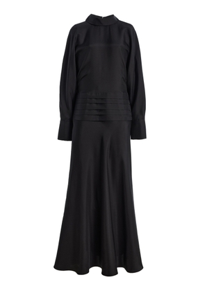 Róhe Silk Tuxedo Maxi Dress - Moda Operandi