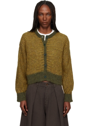 YMC Yellow & Khaki Disorder Cardigan