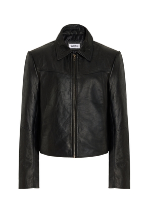 Worn Vintage Boxy Leather Jacket - Moda Operandi