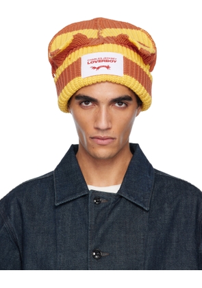 Charles Jeffrey LOVERBOY Yellow & Orange Chunky Ears Beanie