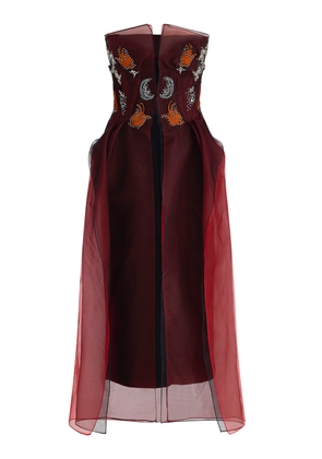 Maticevski Dragonfly Beaded Silk-Organza Midi Dress - Moda Operandi