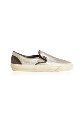 Golden Goose Laminated Leather Slip-On Sneakers - Moda Operandi