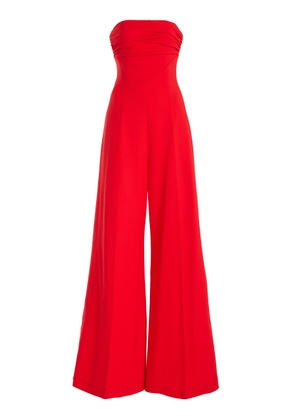 Carolina Herrera Strapless Bi-Stretch Wool Jumpsuit - Moda Operandi