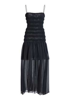 Proenza Schouler Michal Smocked Georgette Midi Dress - Moda Operandi