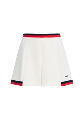 Sporty & Rich Mila Pleated Knit Mini Skirt - Moda Operandi