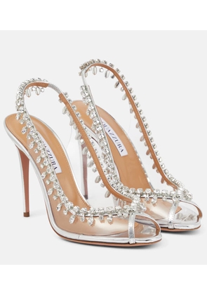 Aquazzura Temptation 105 embellished PVC sandals