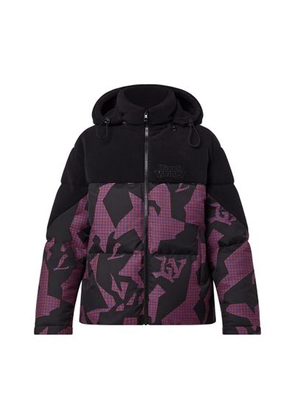 Bimaterial Hooded Down Jacket