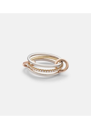 Spinelli Kilcollin Sonny MX 18kt white, yellow and rose gold diamond ring