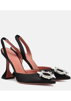 Amina Muaddi Begum satin slingback pumps