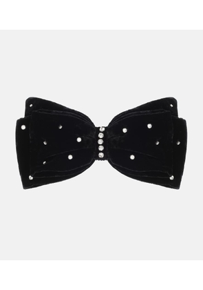 Miu Miu Embellished velvet bow barrette