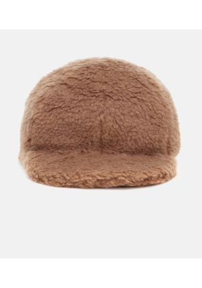 Max Mara Edit camel hair and silk baseball cap