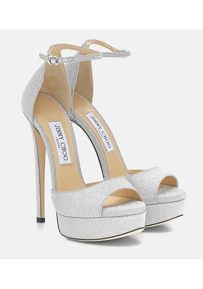 Jimmy Choo Max 150 glitter sandals