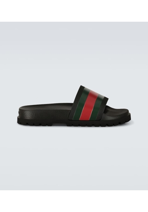Gucci Striped Web slide sandals