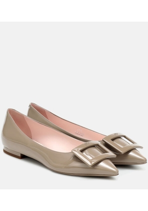 Roger Vivier Gommettine Ball leather ballet flats