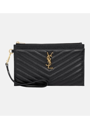Saint Laurent Monogram Large leather pouch