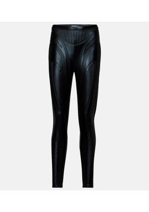 Mugler Embossed scuba leggings