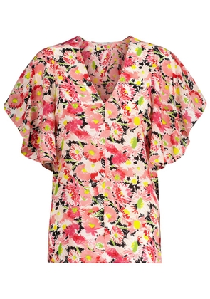 Stella McCartney Floral silk crepe blouse