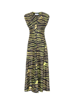 Marine Serre Zebra-print jersey maxi dress
