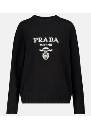 Prada Logo wool and cashmere sweater