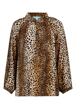 Melissa Odabash Lauri cheetah-print blouse