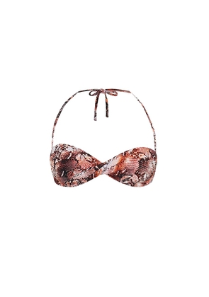 Melissa Odabash Martinique snake-effect bikini top