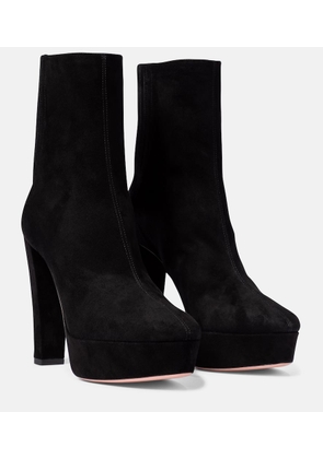Aquazzura Saint Honore 120 suede platform ankle boots