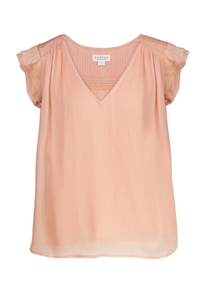 Velvet Isabelle lace-trimmed blouse